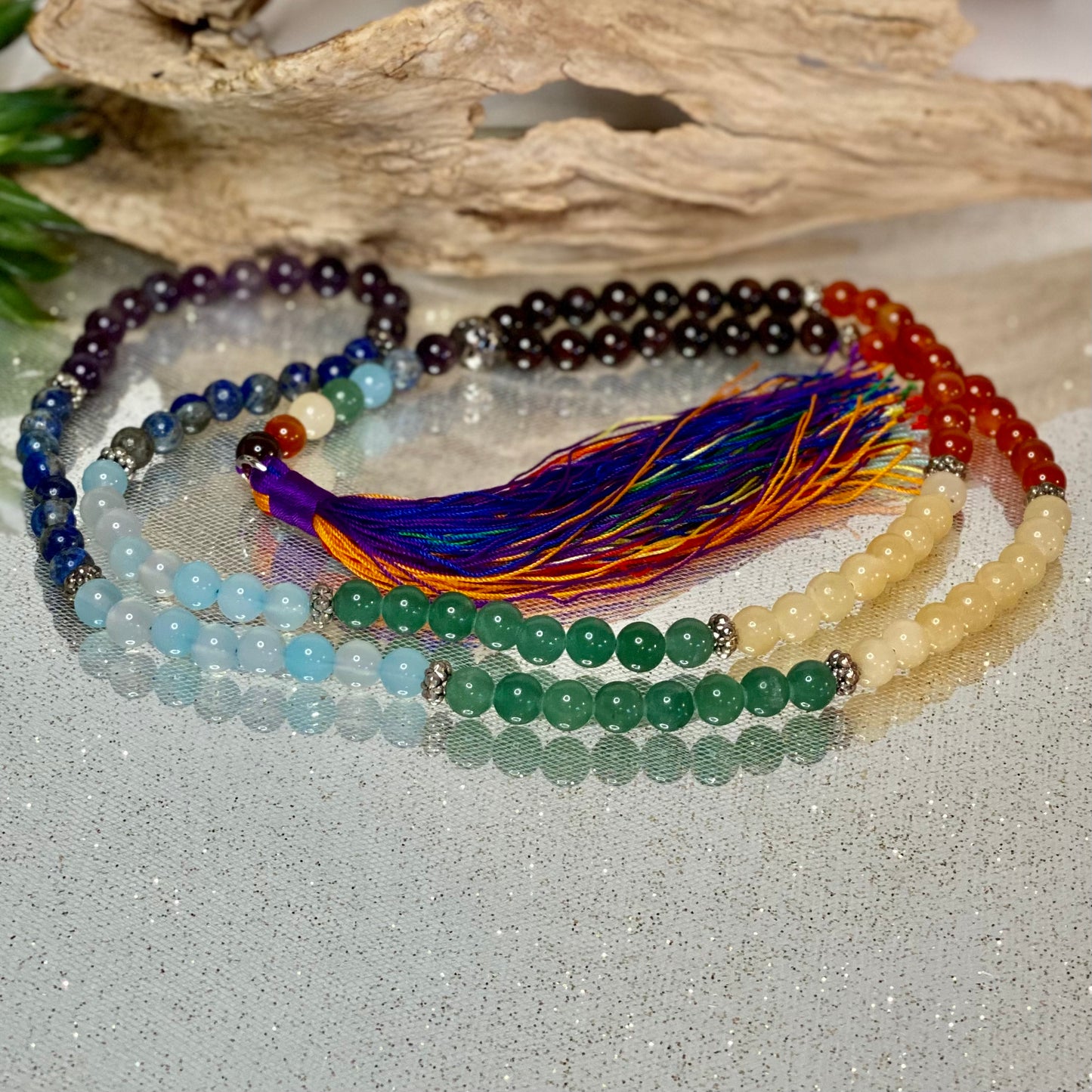 Balanced Your Energies with the 108 Bead Chakra Mala Necklace