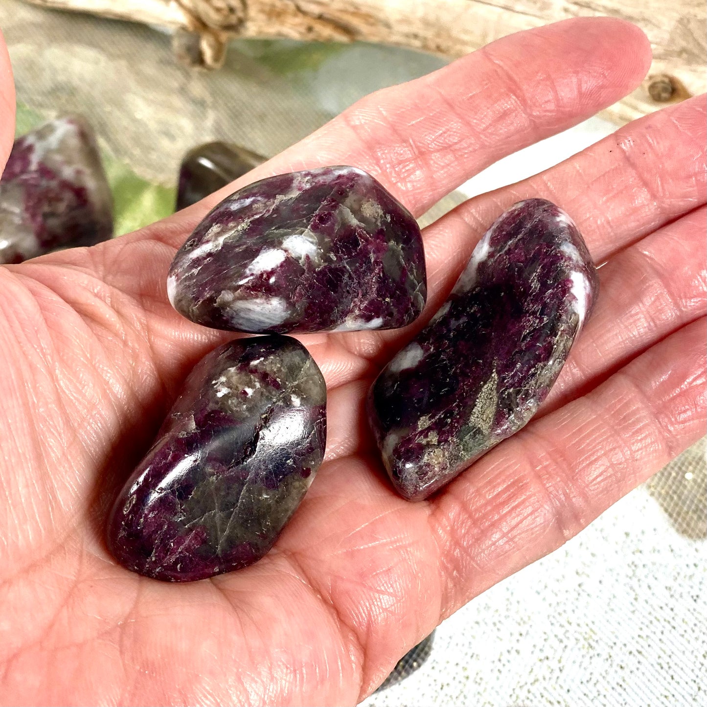 Purple Tourmaline Tumbled Crystals to Embrace Spiritual Balance and Serenity