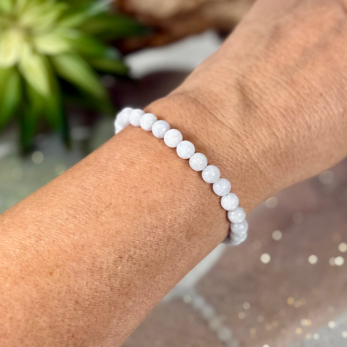 Celestial Serenity Bracelets – Celestite (6mm and 8mm)
