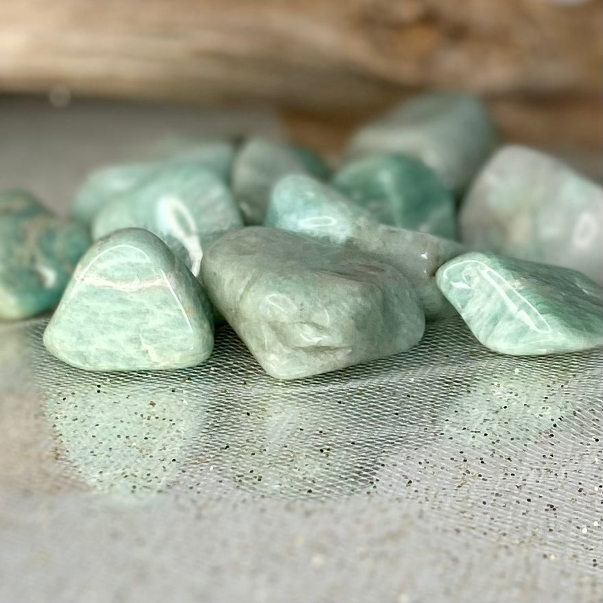 Intuition-Enhancing Amazonite Tumbled Stone: Embrace Inner Wisdom