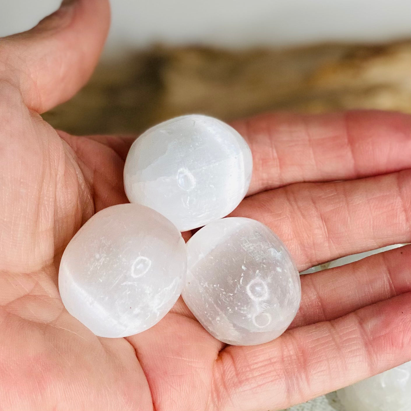 Selenite Tumbled Crystals: Radiant Purity in Every Stone