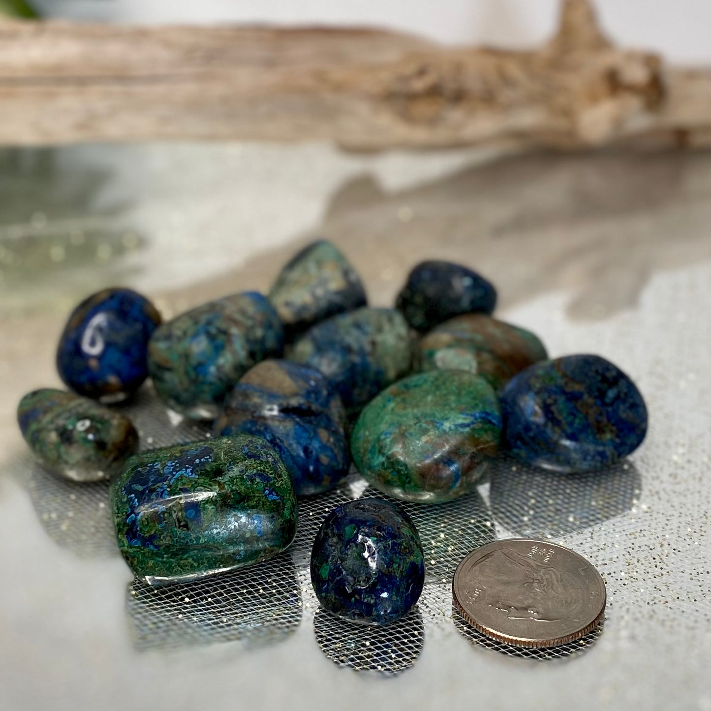 Azurmalachite Tumbled-CBTS