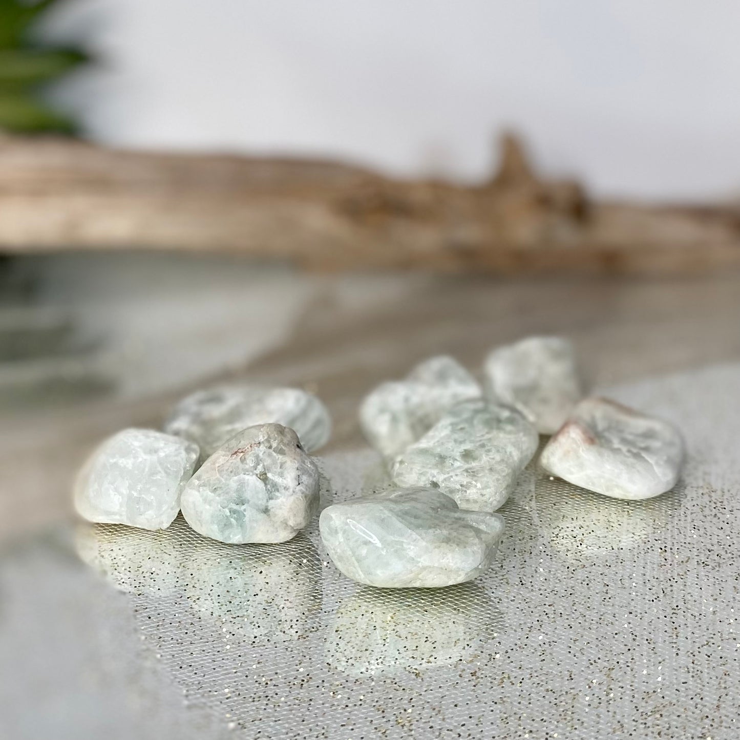 Aquamarine Tumbled Crystals for Tranquil Healing and Communication