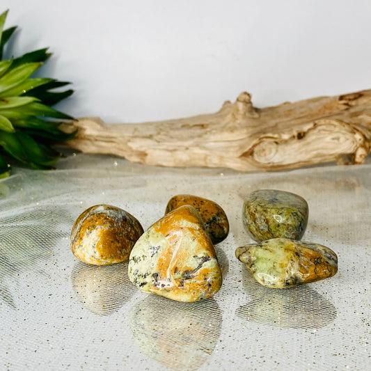 Premium Green Opal Tumbled Crystals: Energize Your Aura with Nature's Radiant Gemstone