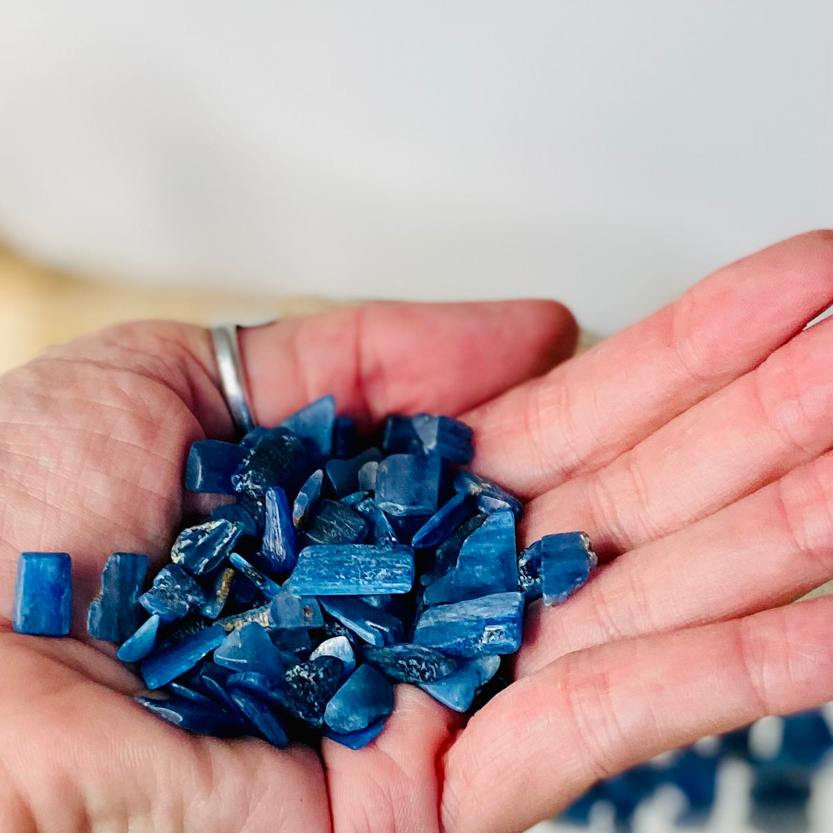 Blue Kyanite Chip Stones: Enhance Communication and Self-Expression