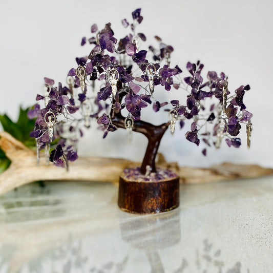 Amethyst Goddess Bonsai tree for Peace & Serenity with 300 Crystals