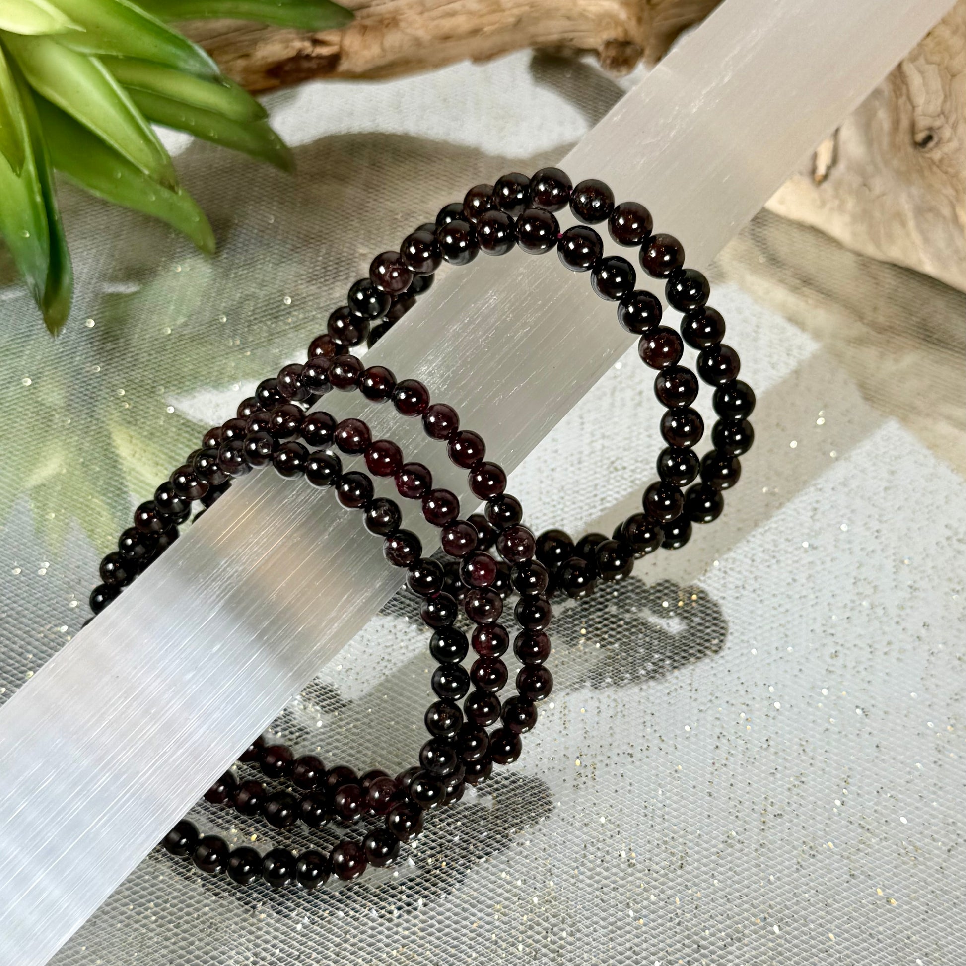 Garnet Stretch Bracelet-CBTS