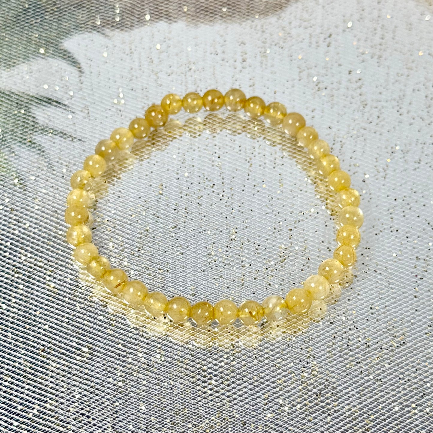 Golden Rutilated Quartz Bracelet-1 5mm-CBTS
