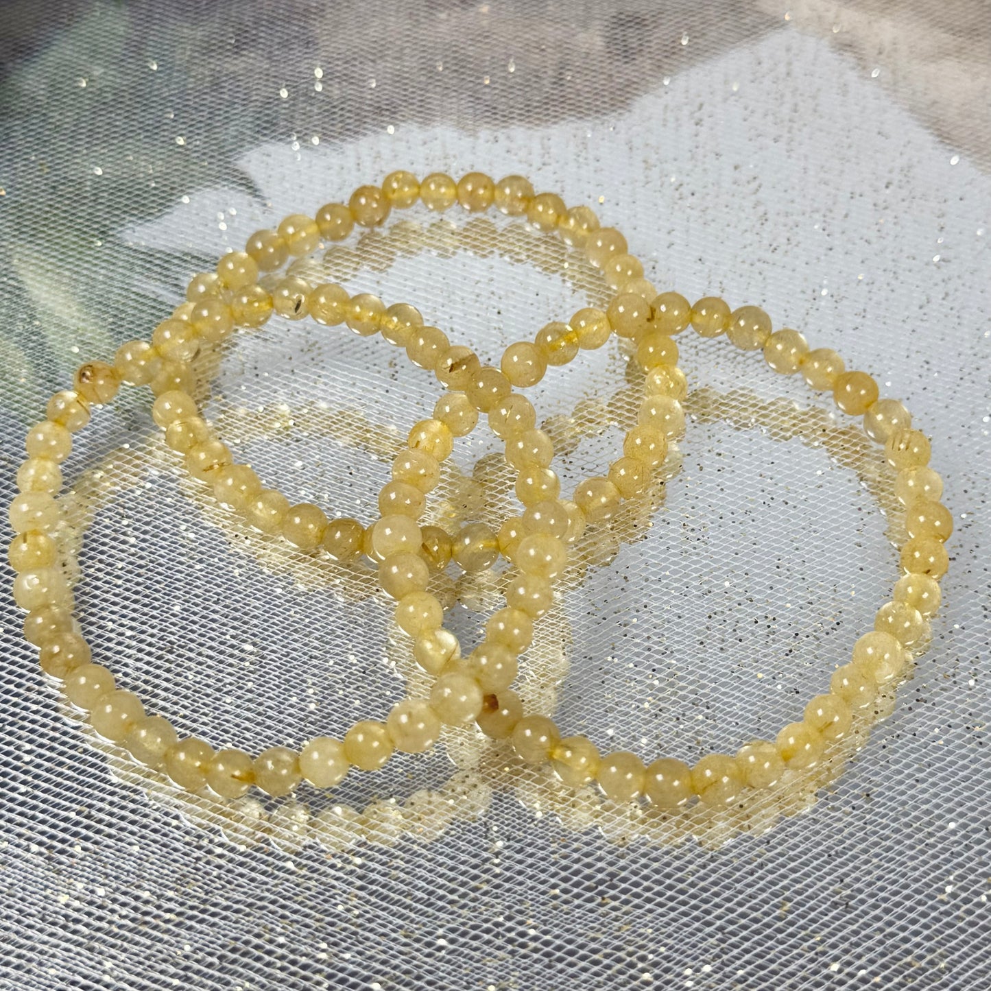 Golden Rutilated Quartz Bracelet-grp pic 5mm-CBTS