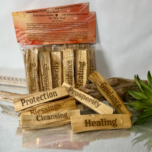 Palo Santo Engraved Sacred Sticks -CBTS