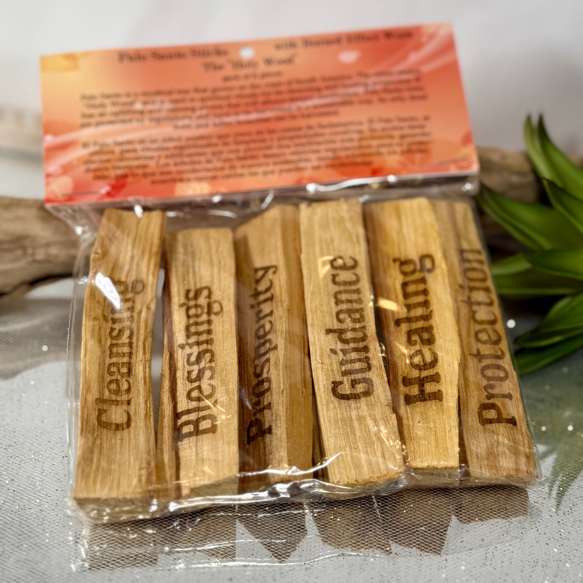 Palo Santo Engraved Sacred Sticks 2-CBTS