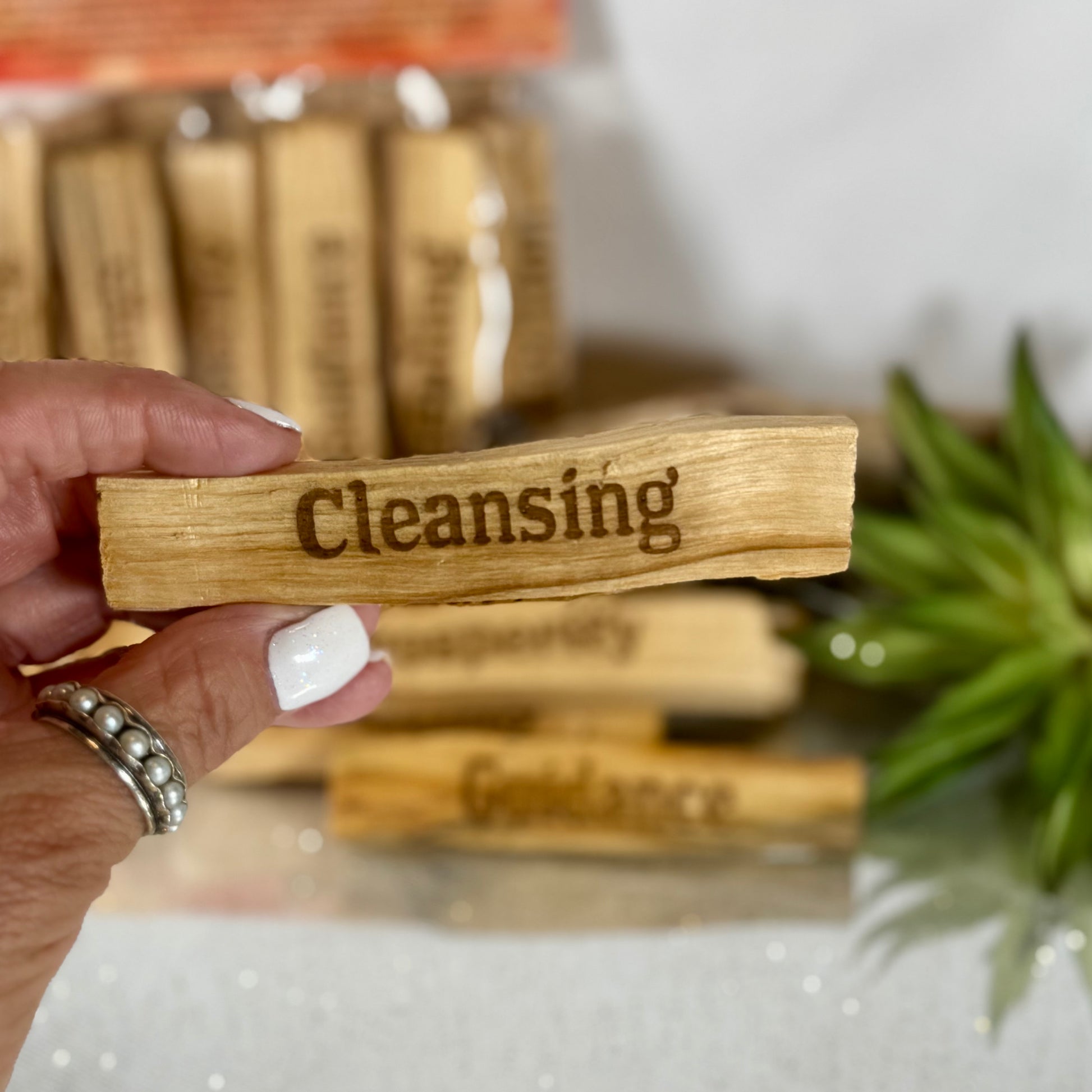 Palo Santo Engraved Sacred Sticks CLEANSING-CBTS