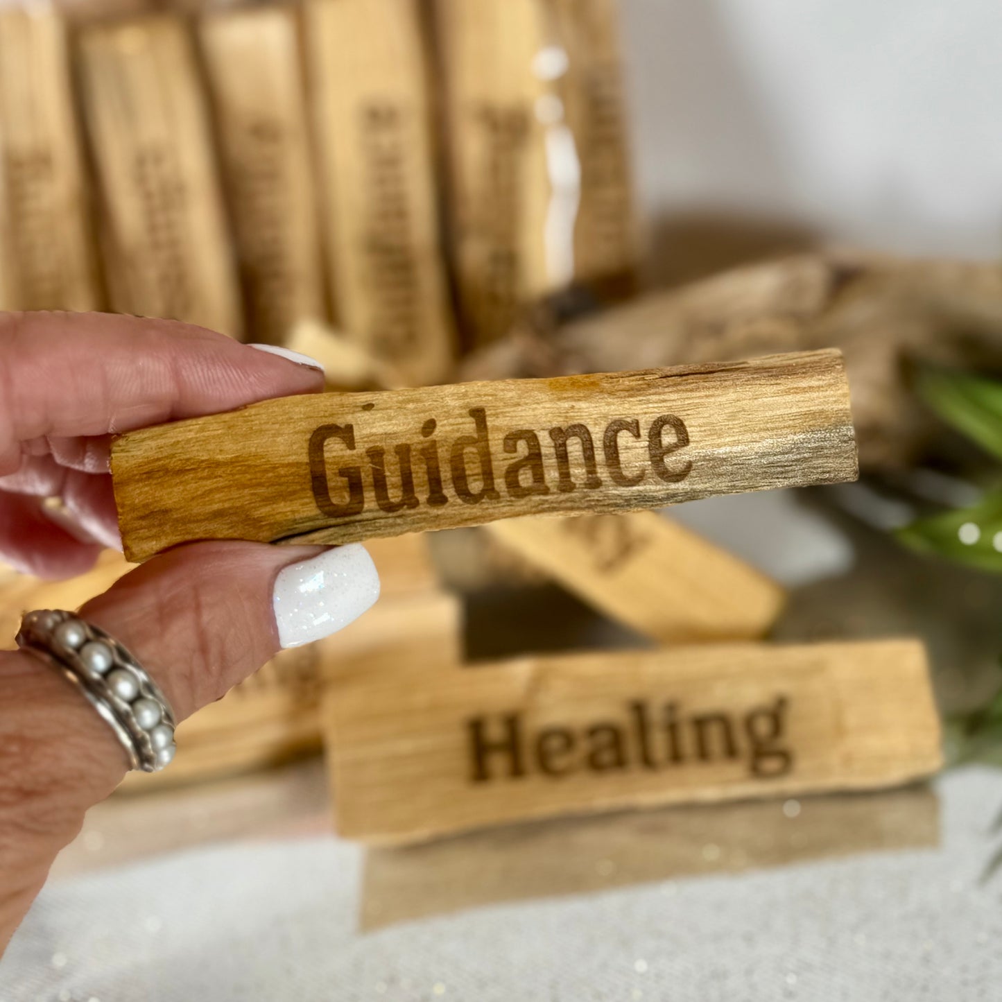 Palo Santo Engraved Sacred Sticks GUIDANCE-CBTS