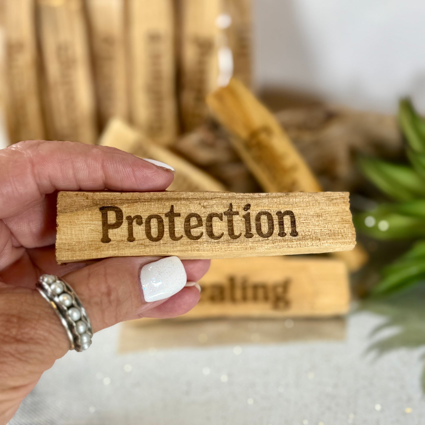 Palo Santo Engraved Sacred Sticks PROTECTION-CBTS
