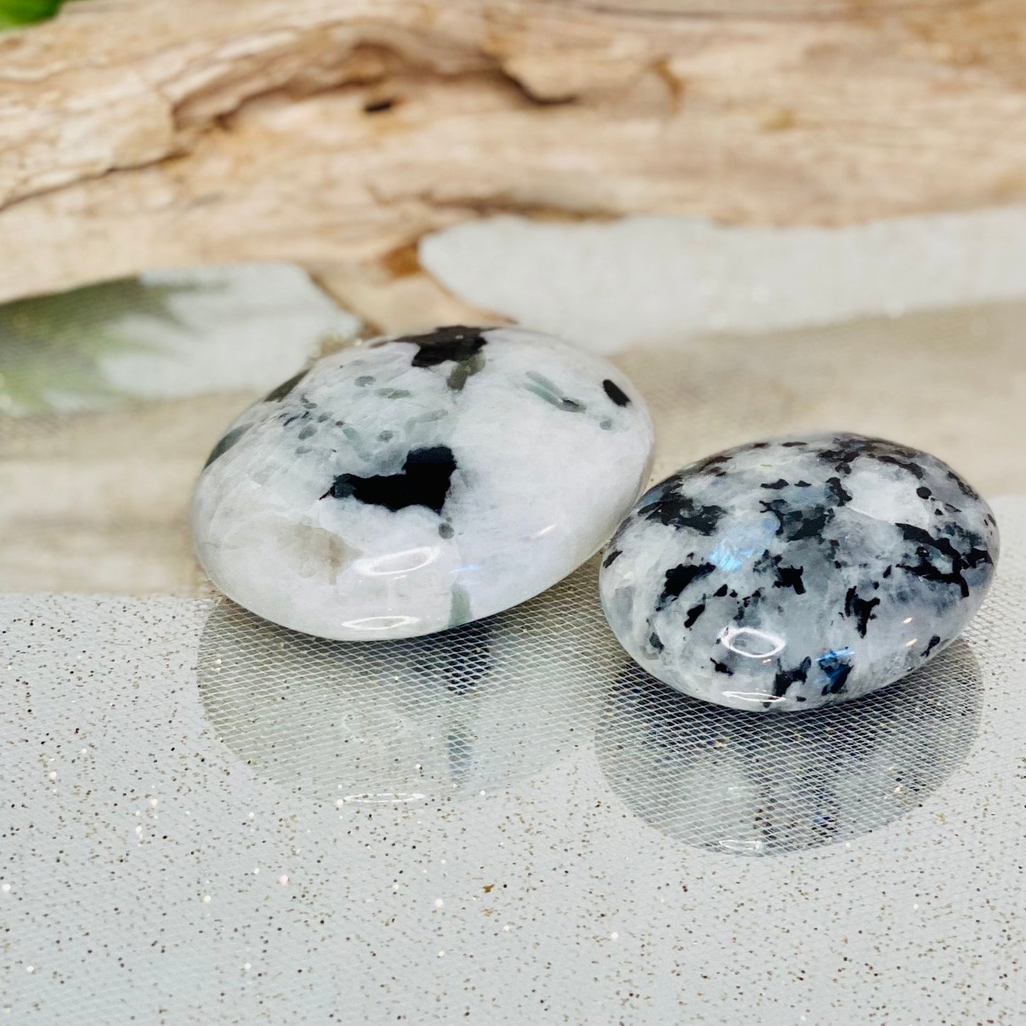 Rainbow Moonstone Palm Stones-CBTS