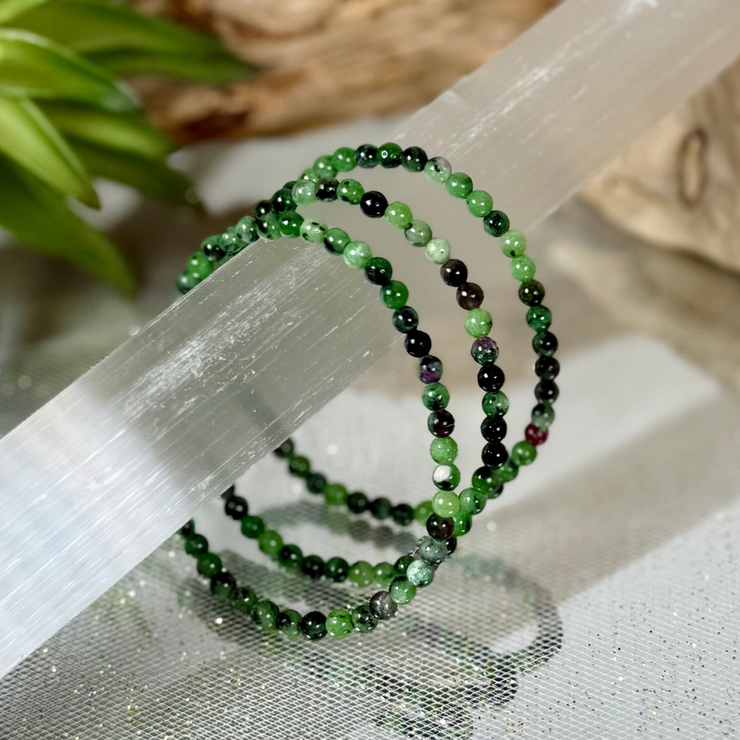 Ruby Zoisite Mini Boho Bracelet-CBTS
