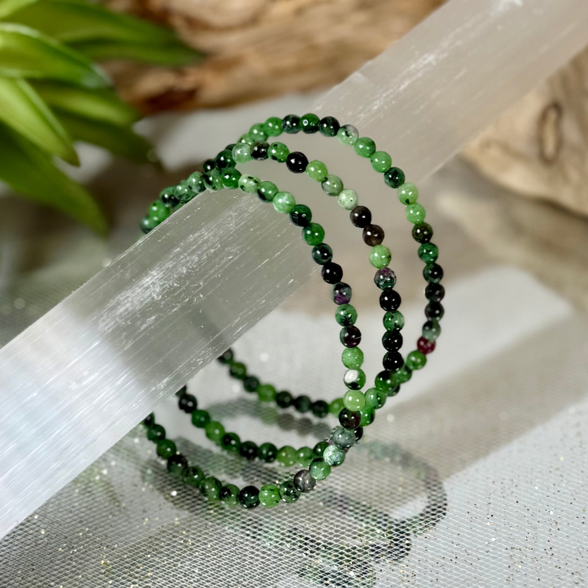 Ruby Zoisite Mini Boho Bracelet-CBTS