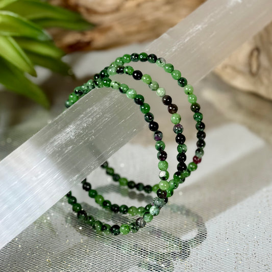 Ruby Zoisite Mini Boho Bracelet-CBTS
