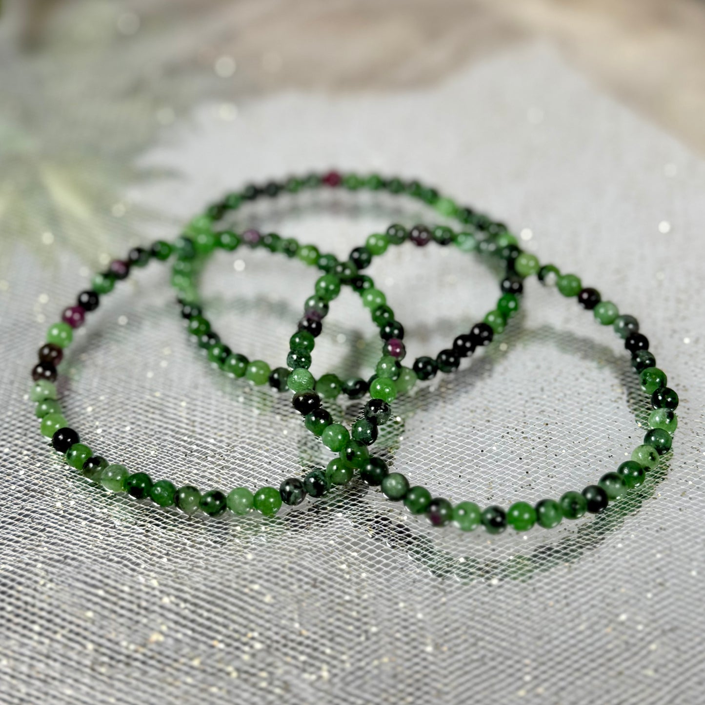 Ruby Zoisite Mini Boho Bracelet-GRP PIC-CBTS