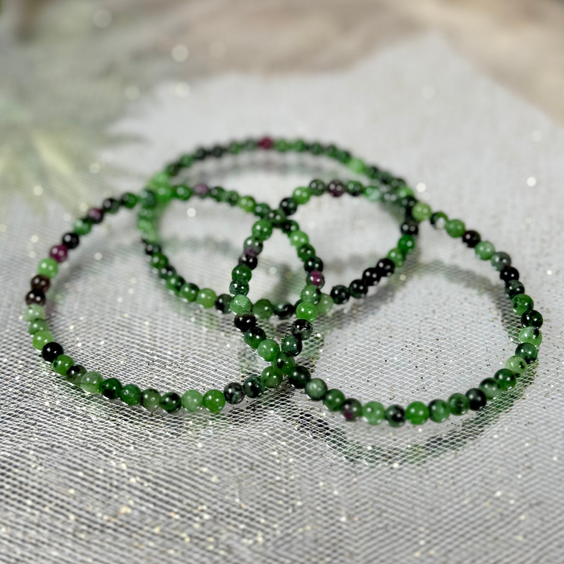 Ruby Zoisite Mini Boho Bracelet-GRP PIC-CBTS
