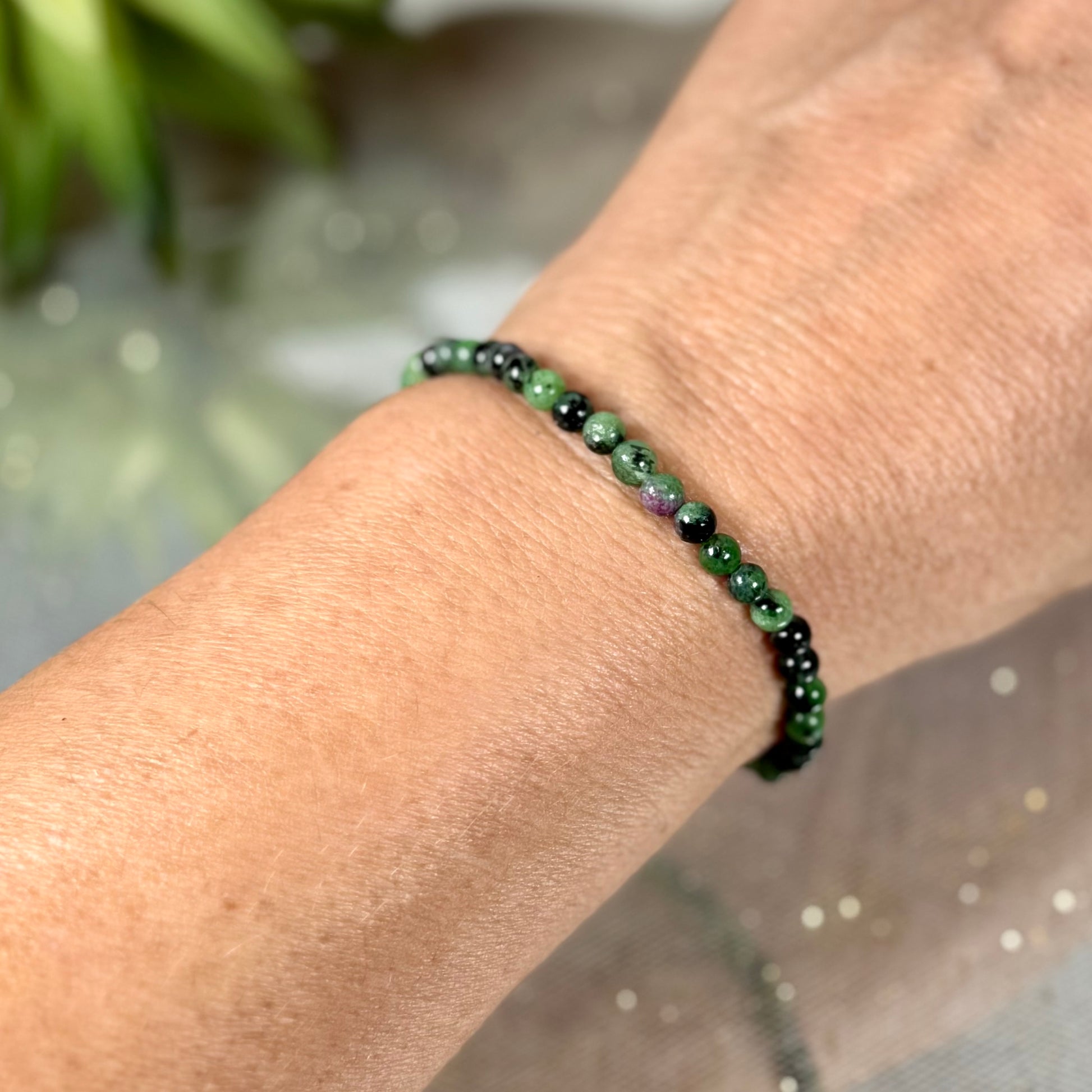 Ruby Zoisite Mini Boho Bracelet-on hand-CBTS
