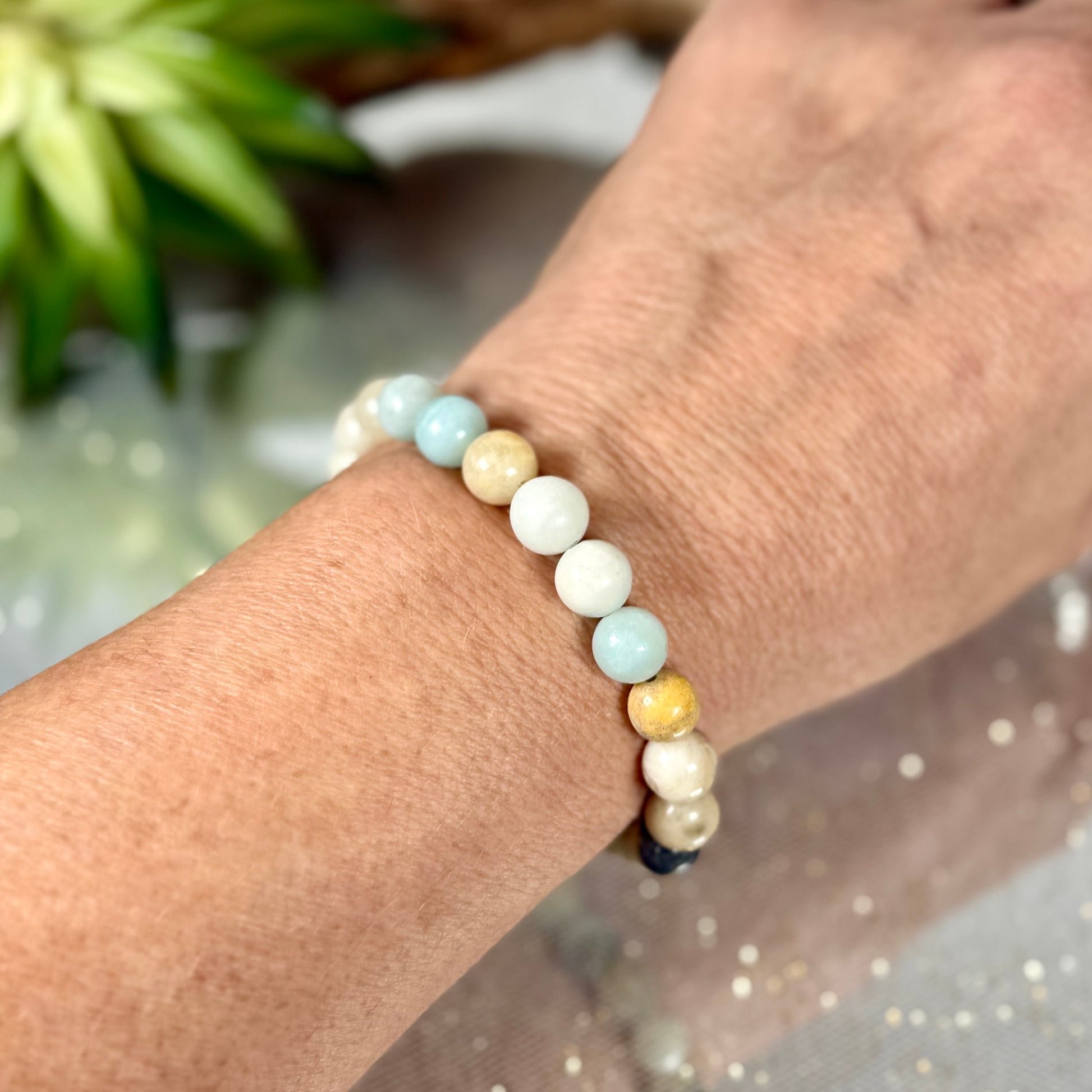 Seafoam Serenity Amazonite Bracelet -on hand 8mm-CBTS