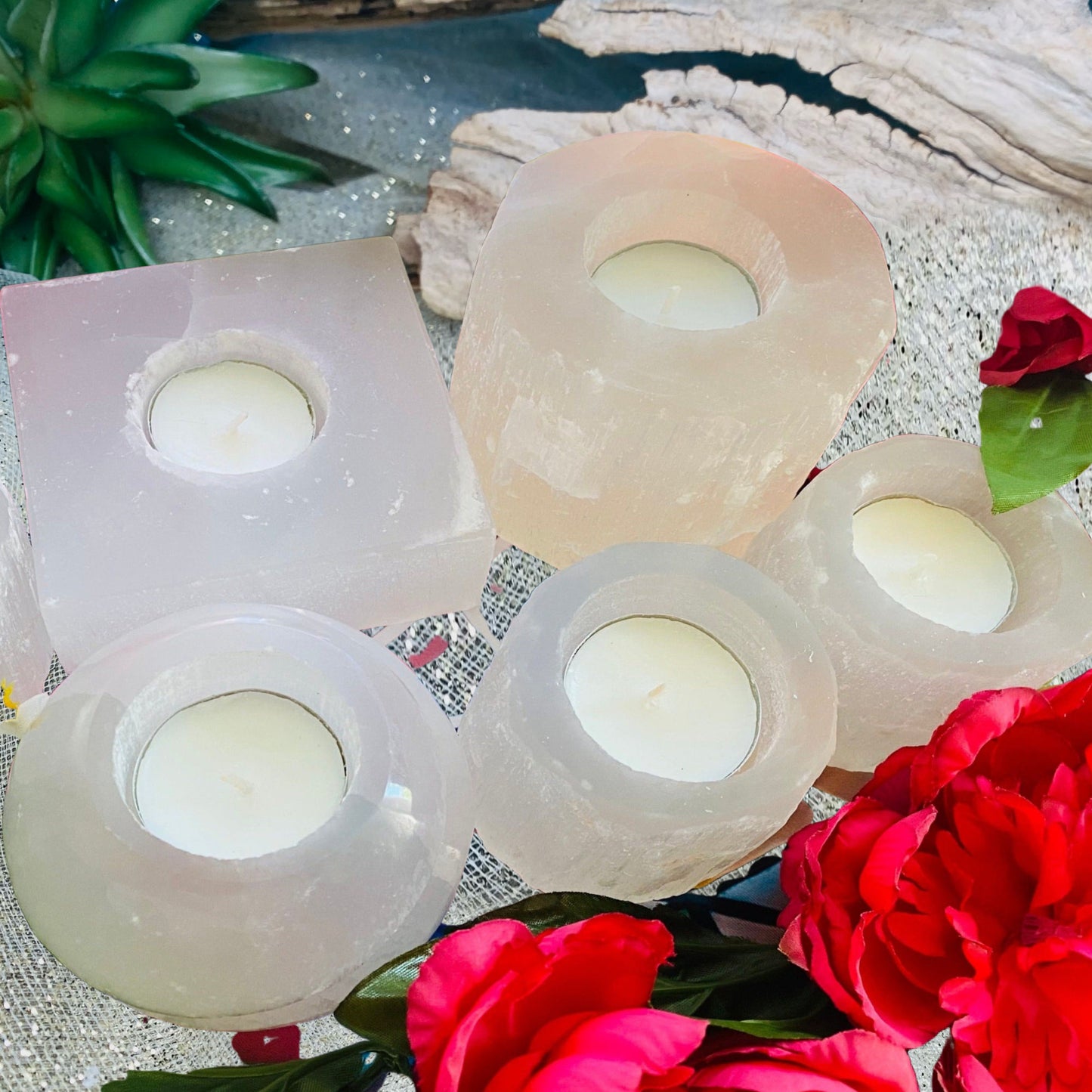 Illuminating Tranquility: Enhance Your Space with Selenite Tea Candle Holders for Clarity and Calmness