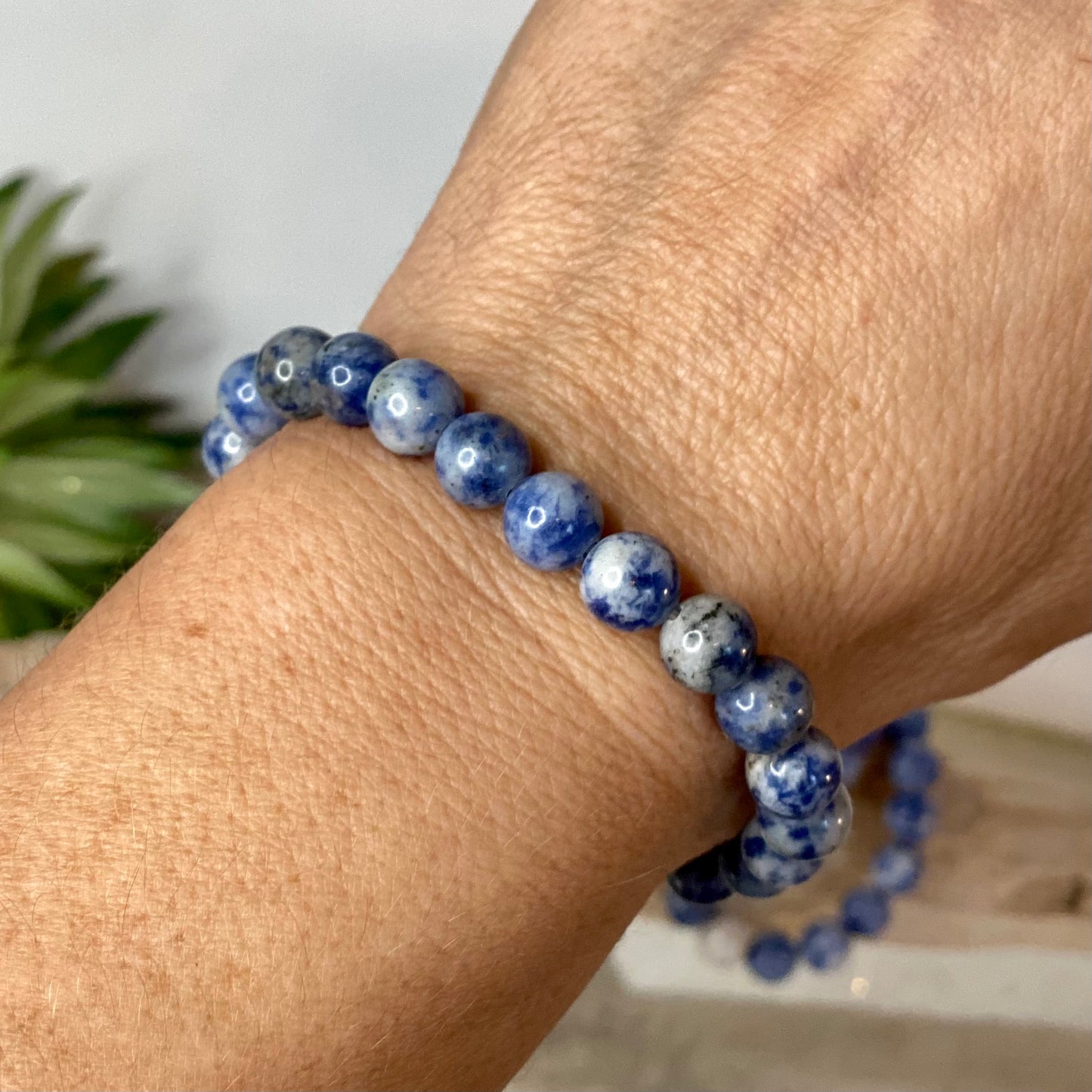 Sodalite Round Bead Bracelet