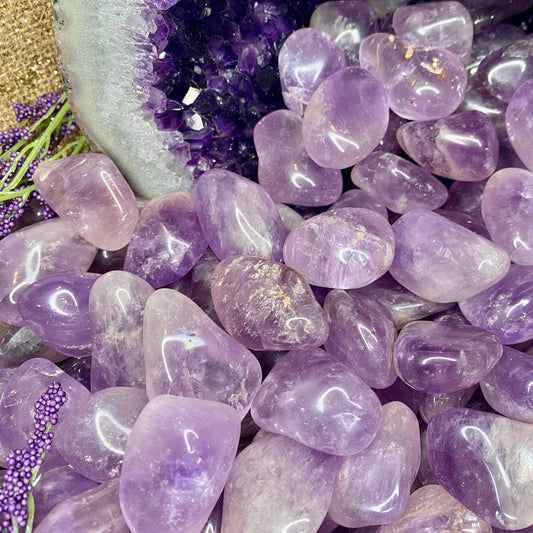 Amethyst large tumbled Stones-crystals by the sea