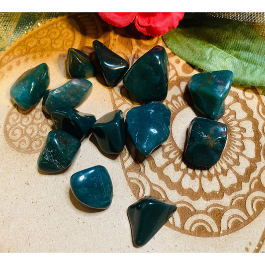 Bloodstone for grounding, revitalizing & healing!
