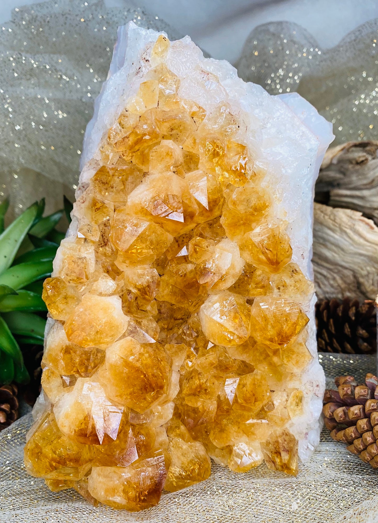 Citrine Chunk - Crystal Cluster - 6"