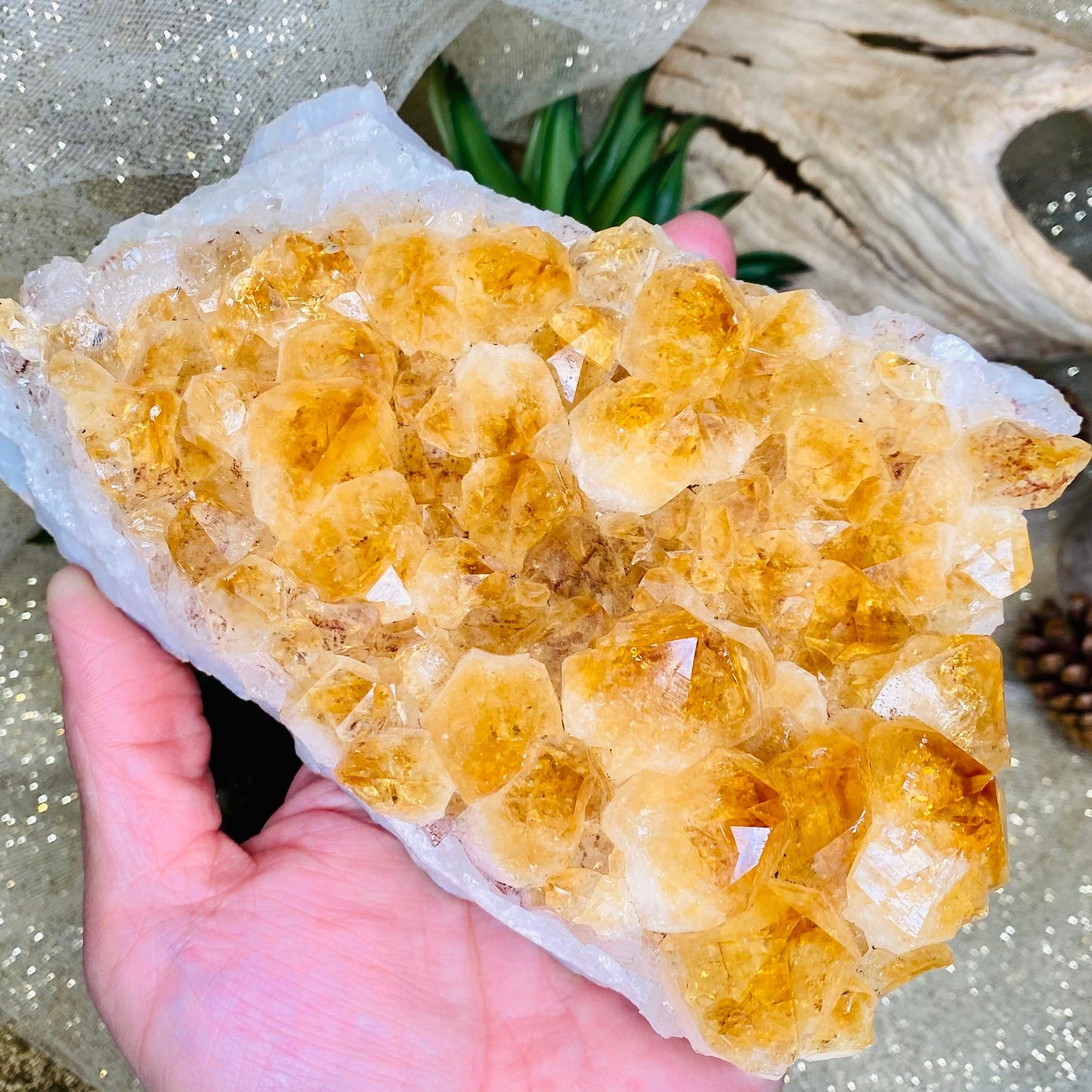 Citrine Chunk - Crystal Cluster - 6"