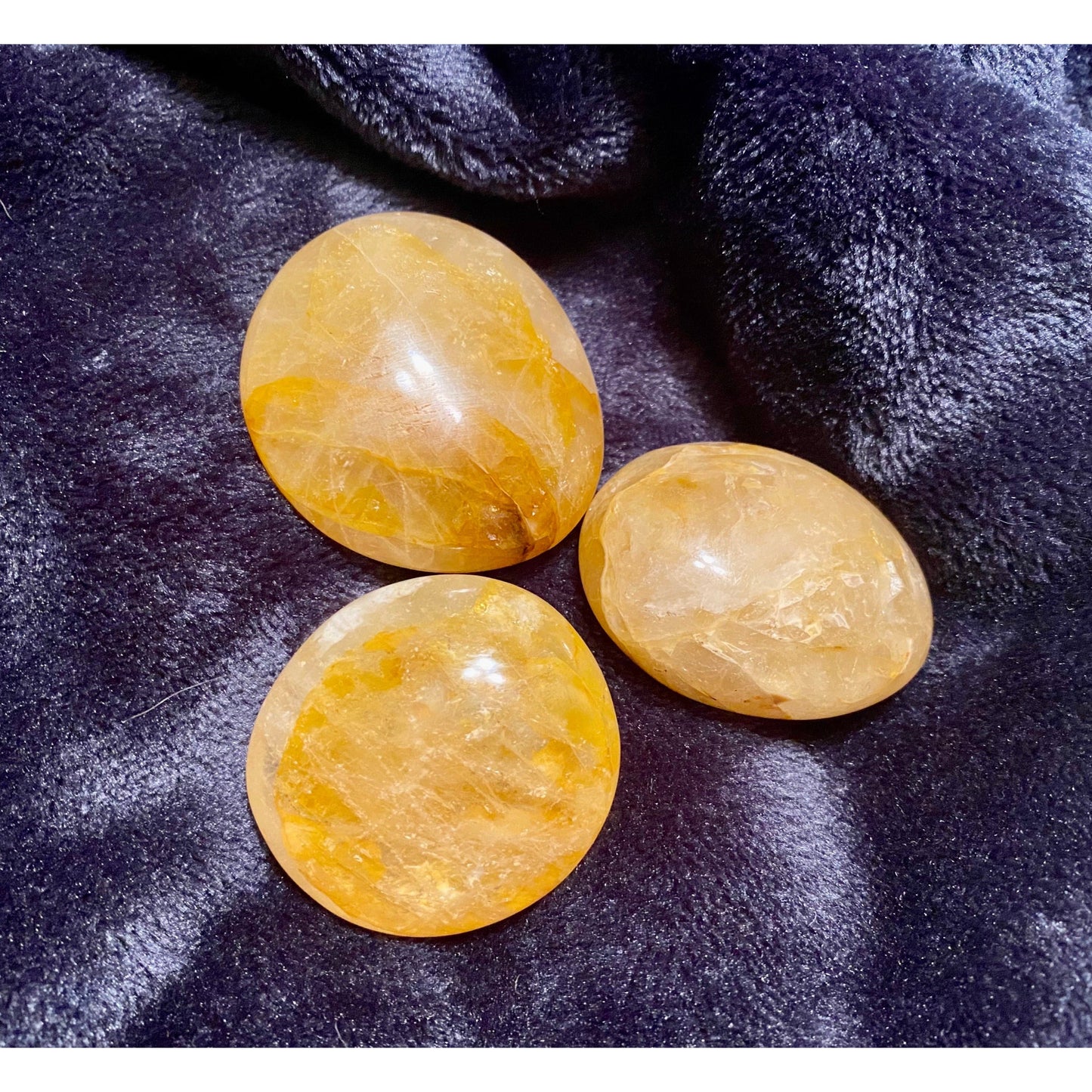 Golden Healer Palm stones for emotional healing in meditation