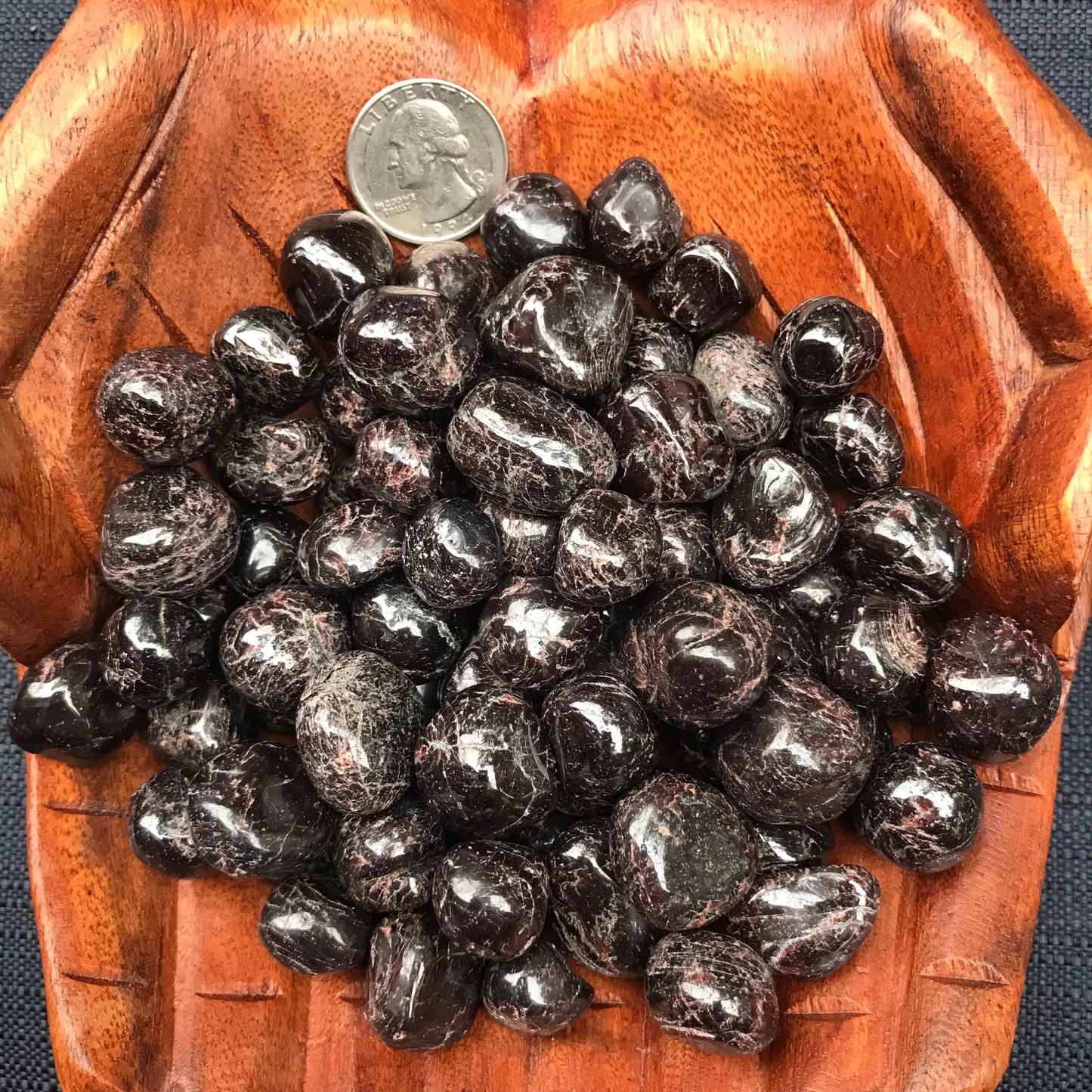 Garnet tumbled stones for grounding and health!