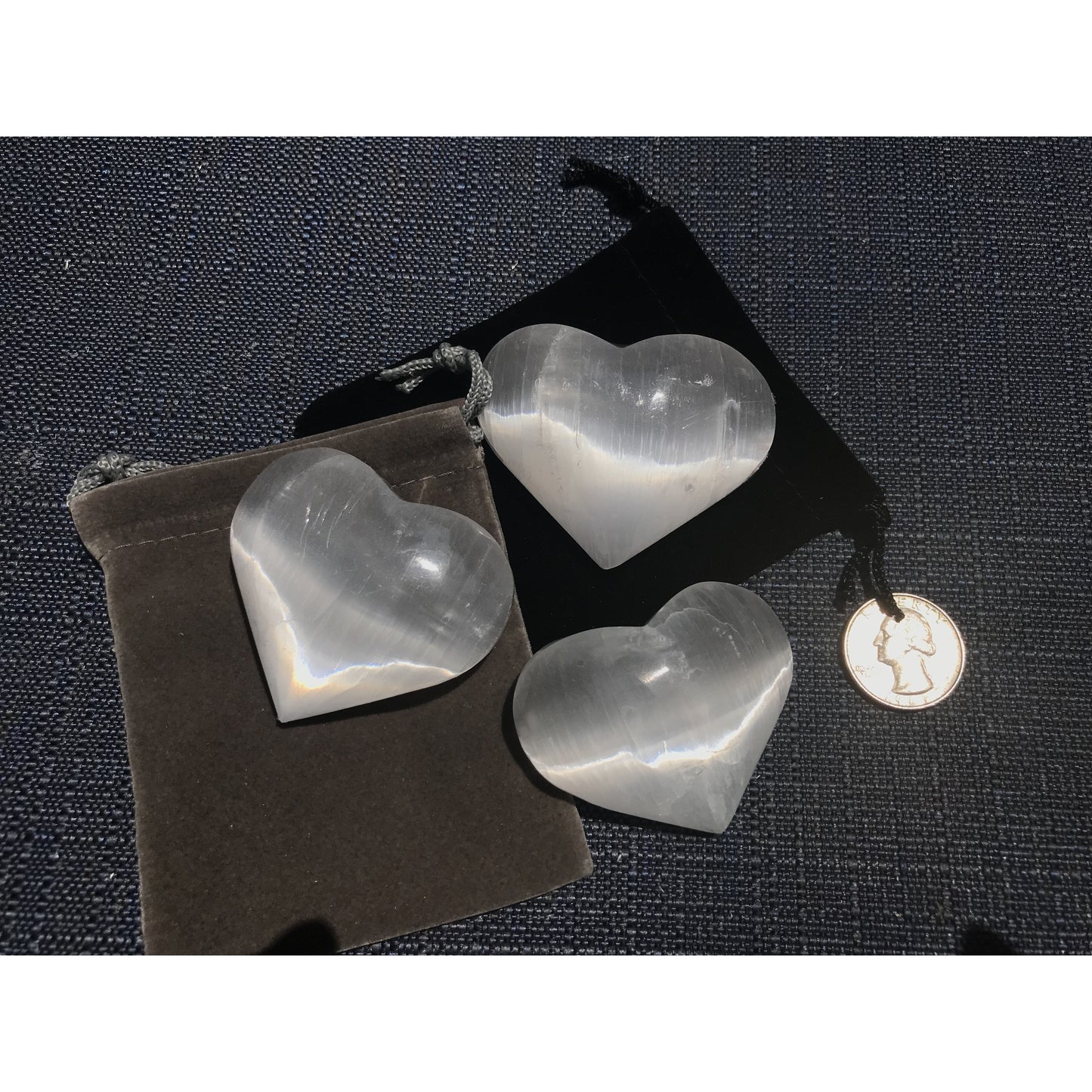 Glowing Harmony: Embrace Clarity and Calmness with Selenite Puffy Polished Hearts