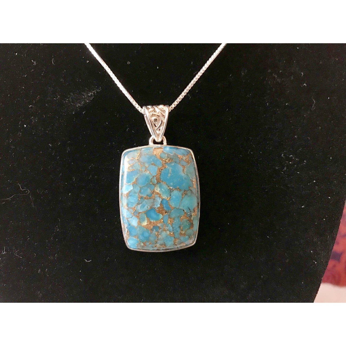 Necklace, Copper Turquoise, Blue