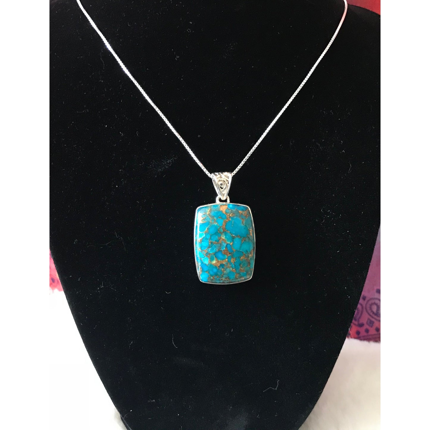 Necklace, Copper Turquoise, Blue