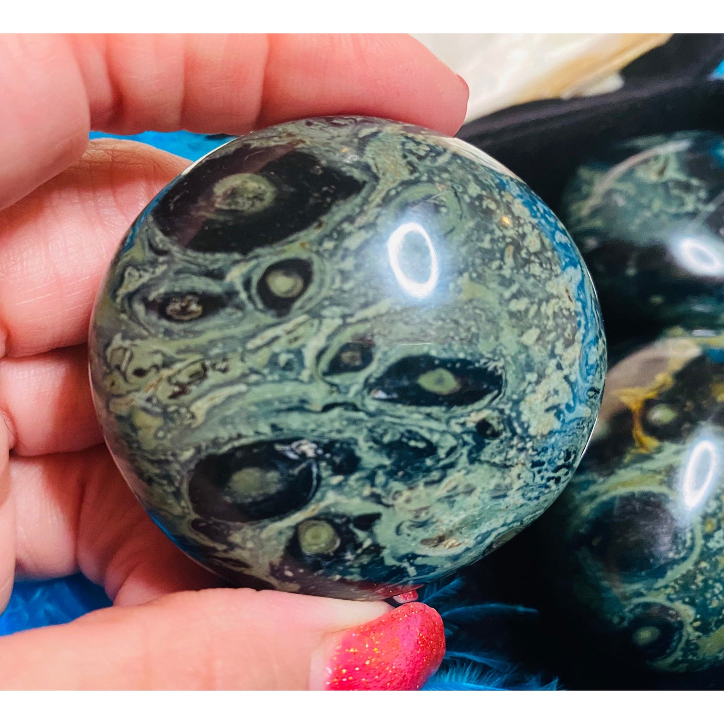 Kambaba Jasper Palm Stones for Connection to All Living Things