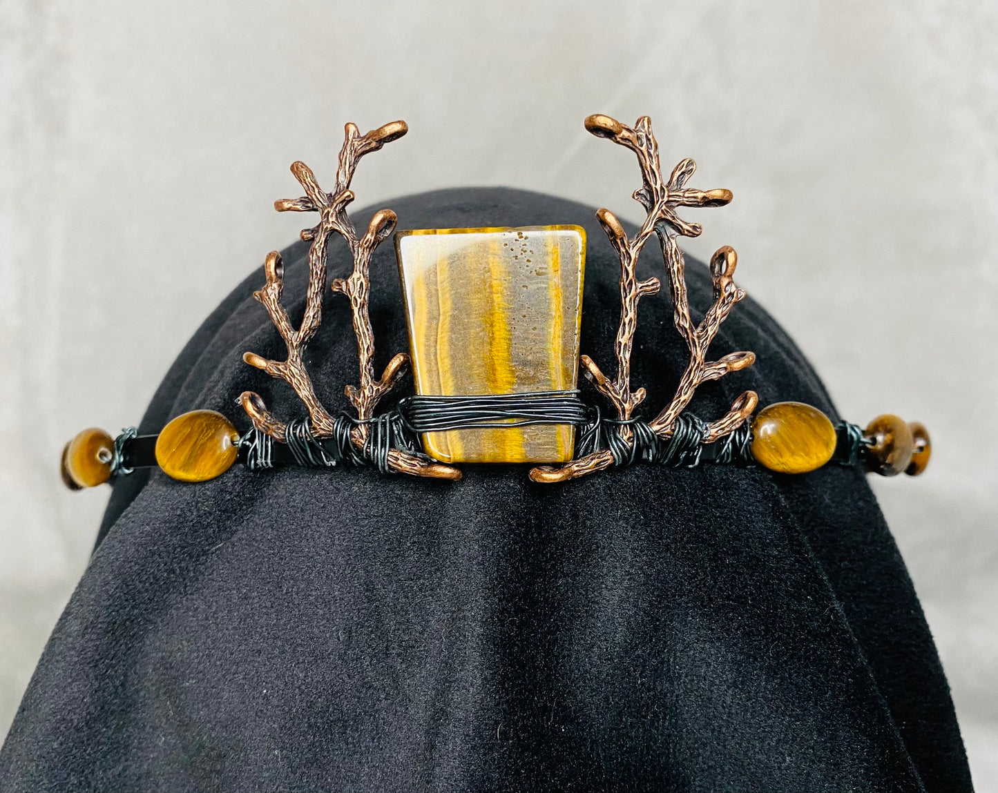 Stag King Tiger Eye Crown