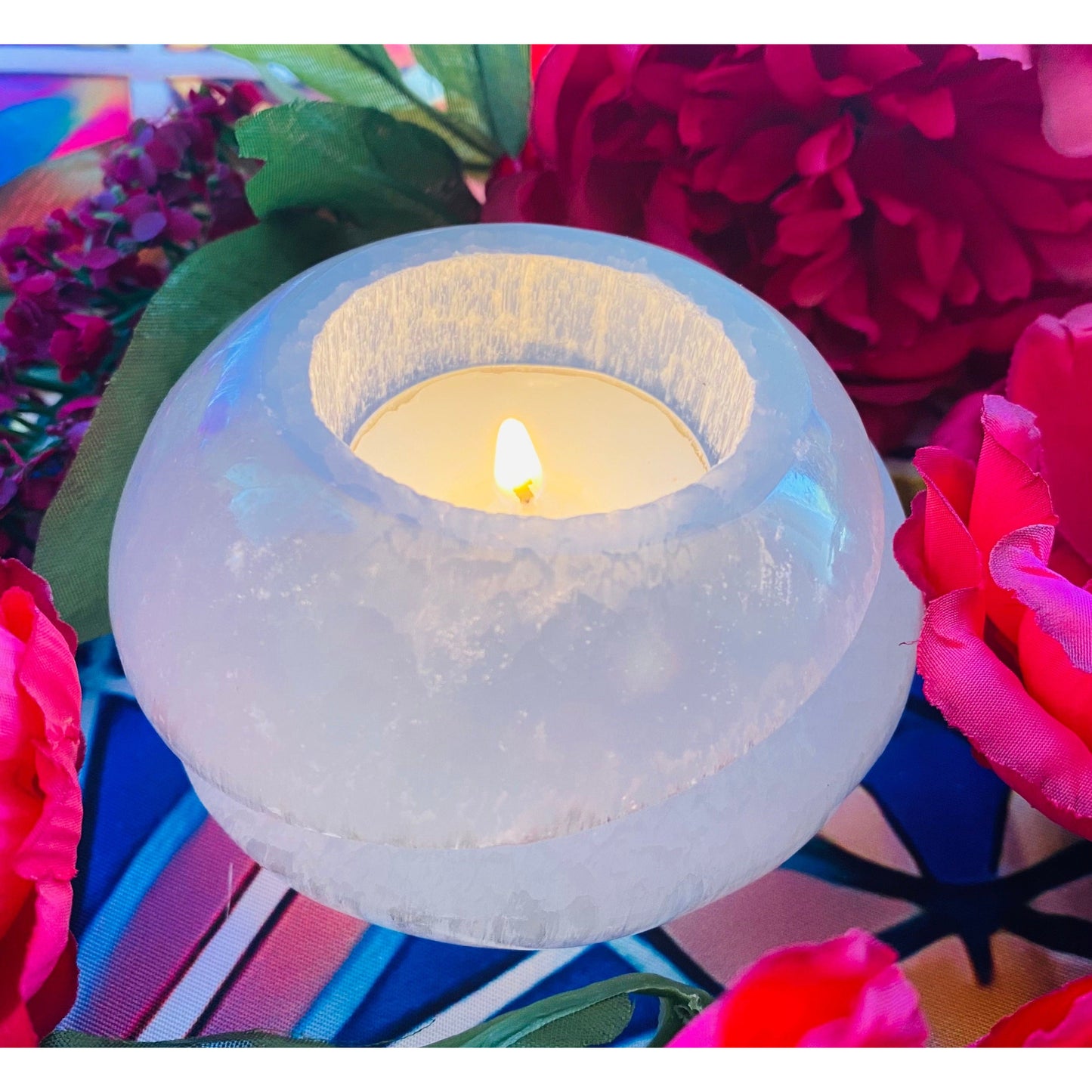 Illuminating Tranquility: Enhance Your Space with Selenite Tea Candle Holders for Clarity and Calmness